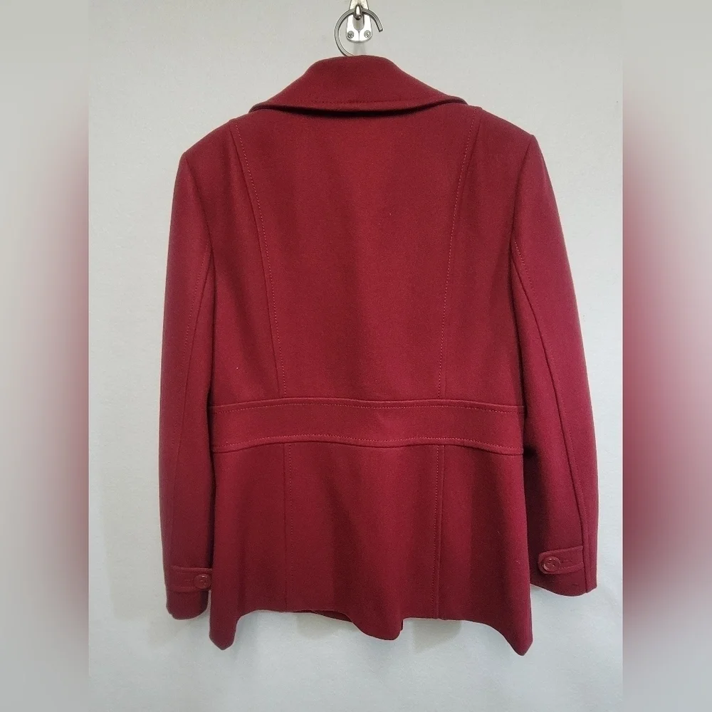 Kenneth Cole Reaction Womens Size 10 Burgandy Wool Blend Pea